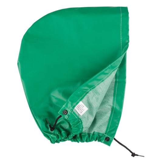  AcidBasicTM Chemical & Acid Resistant Rain Hood, One Size, Green, Polyester