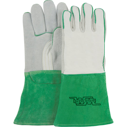 Weld-Mate Heavy-Duty Welding Gloves, Split Cowhide, Size Large