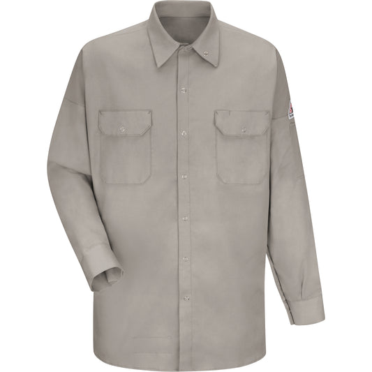Bulwark Flame Resistant Welding Shirt, 3X-Large, Grey