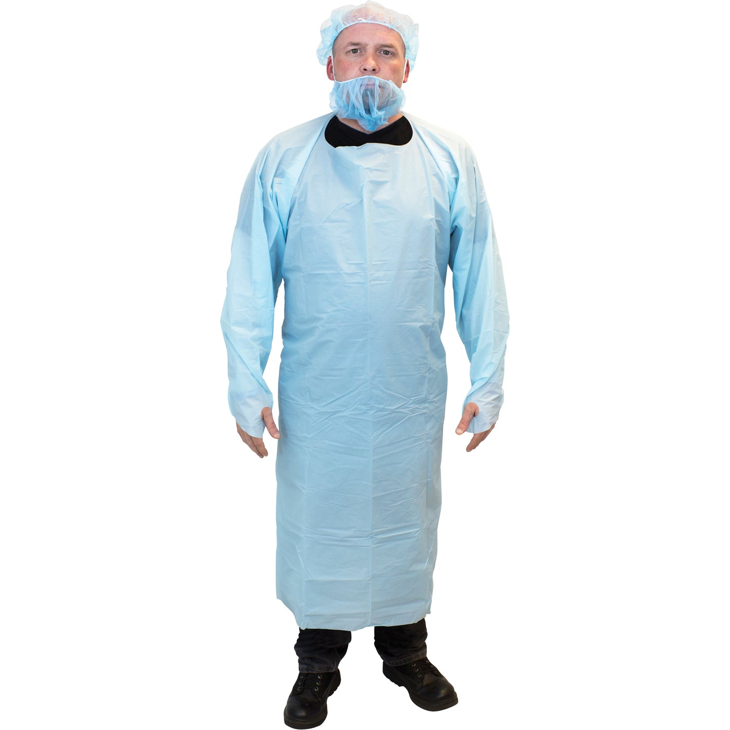  Coat Aprons, Polyethylene, Blue, 35" W x 45" L