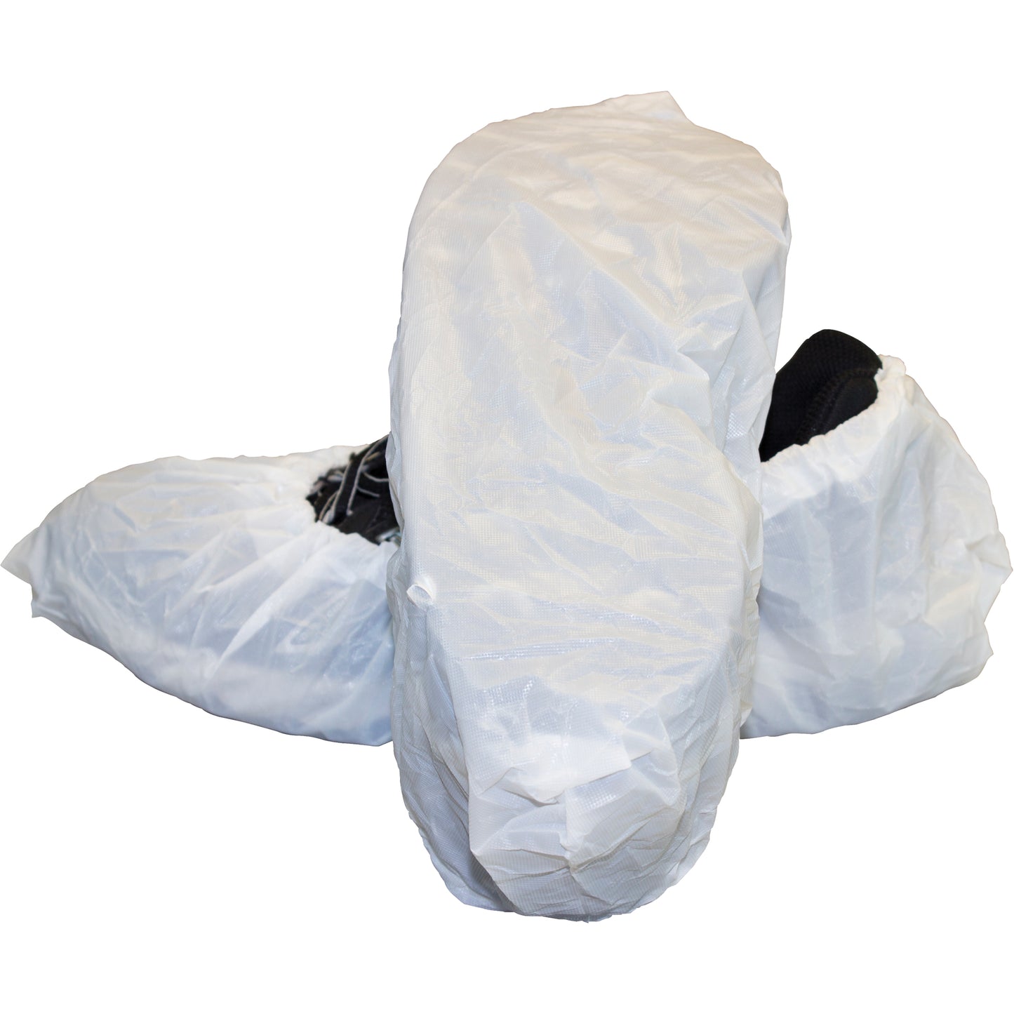  Cast "CPE" Embossed Shoe Covers, Large, Polyethylene, White