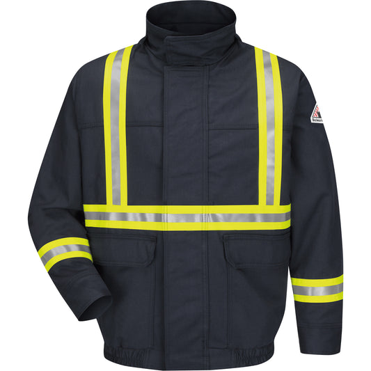 Bulwark EXCEL FR® ComforTouch® Lined Bomber Jacket, X-Large, Navy Blue, 30 cal/cm²