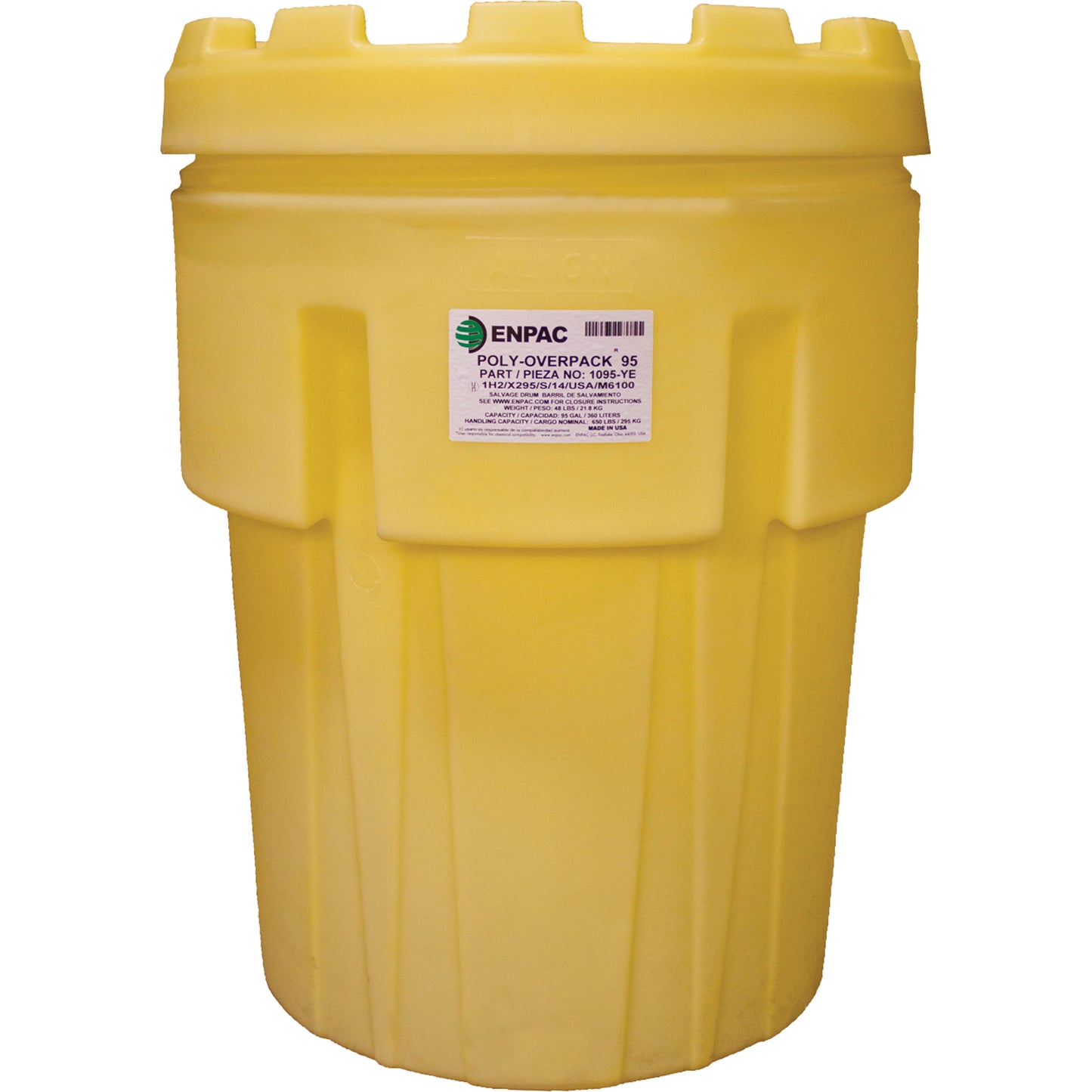 Enpac Poly-Overpack® Salvage Drum, 95 US gal., Stationary