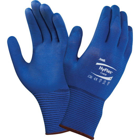 Ansell Hyflex® 11-818 Gloves, 11/2X-Large, Foam Nitrile Coating, 18 Gauge, Nylon Shell