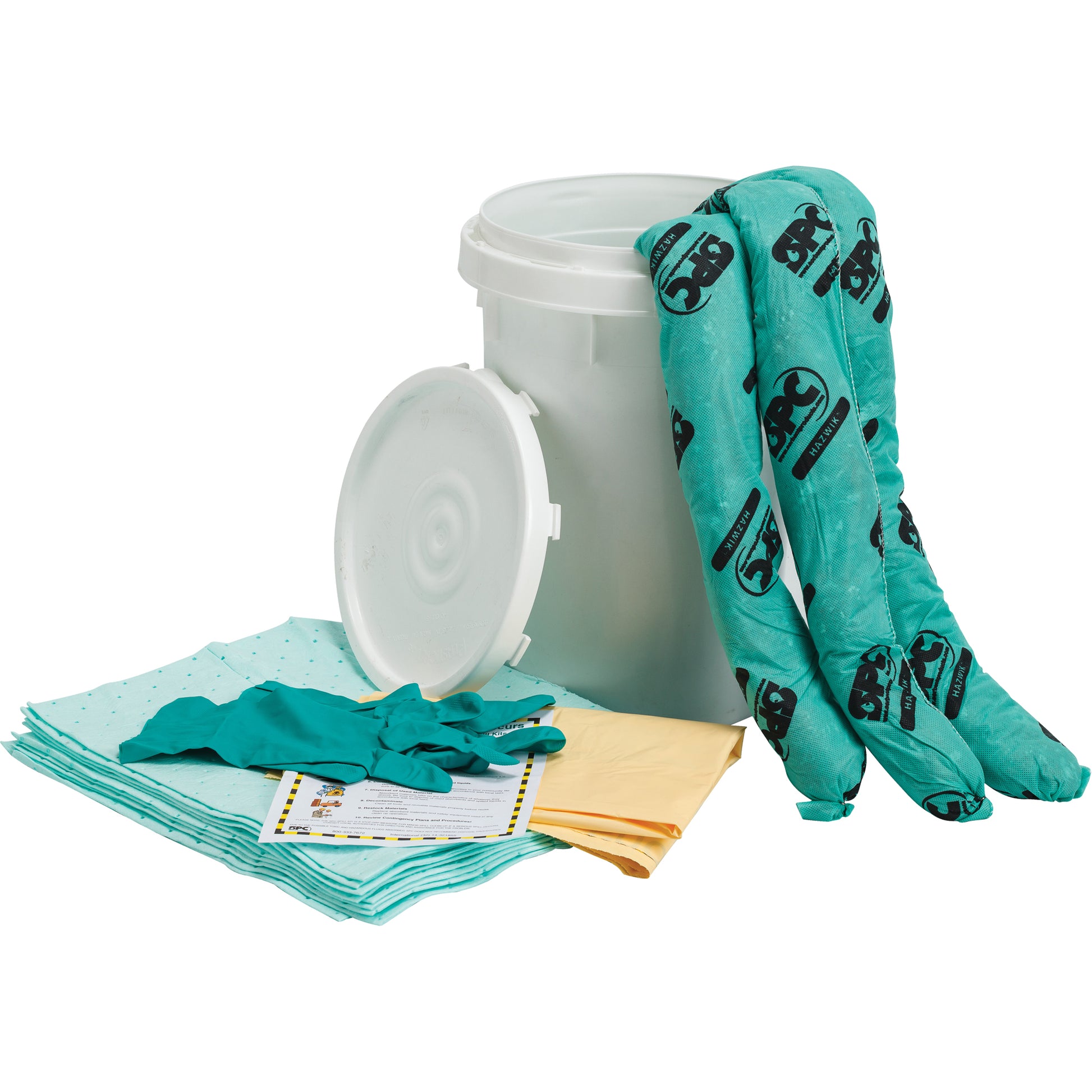 SPC Spill Kit, Hazmat, Pail, 10 US gal. Absorbancy