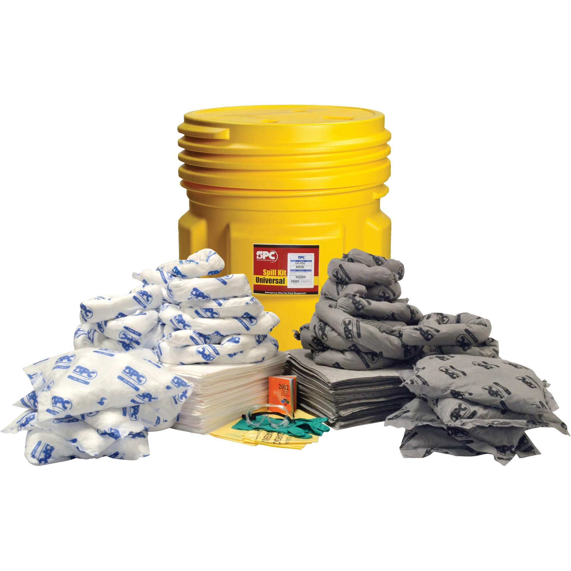 SPC Mixed Application Spill Kits, Universal, Drum, 75 US gal. Absorbancy