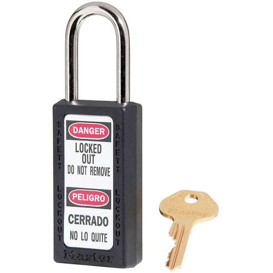 Master Lock 411 Series Zenex™ Padlocks - Set of Three, Safety Padlock, Keyed Alike, Thermoplastic, 1-1/2" Width