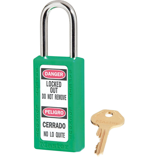 Master Lock 411 Series Zenex™ Padlocks - Set of Twelve, Safety Padlock, Keyed Alike, Thermoplastic, 1-1/2" Width