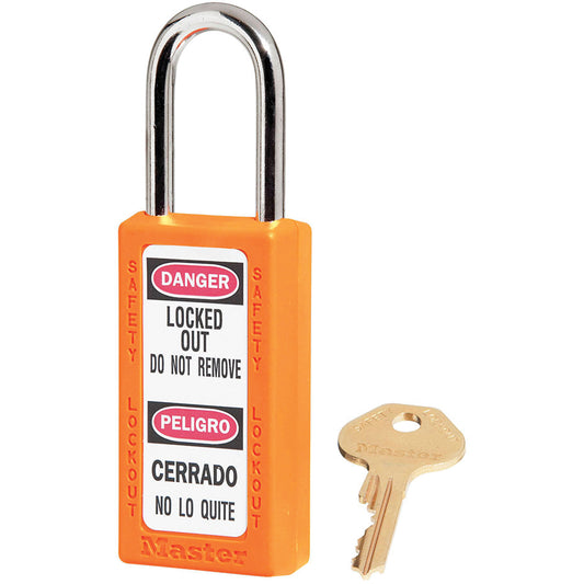 Master Lock 411 Series Zenex™ Padlocks - Set of Six, Safety Padlock, Keyed Alike, Thermoplastic, 1-1/2" Width
