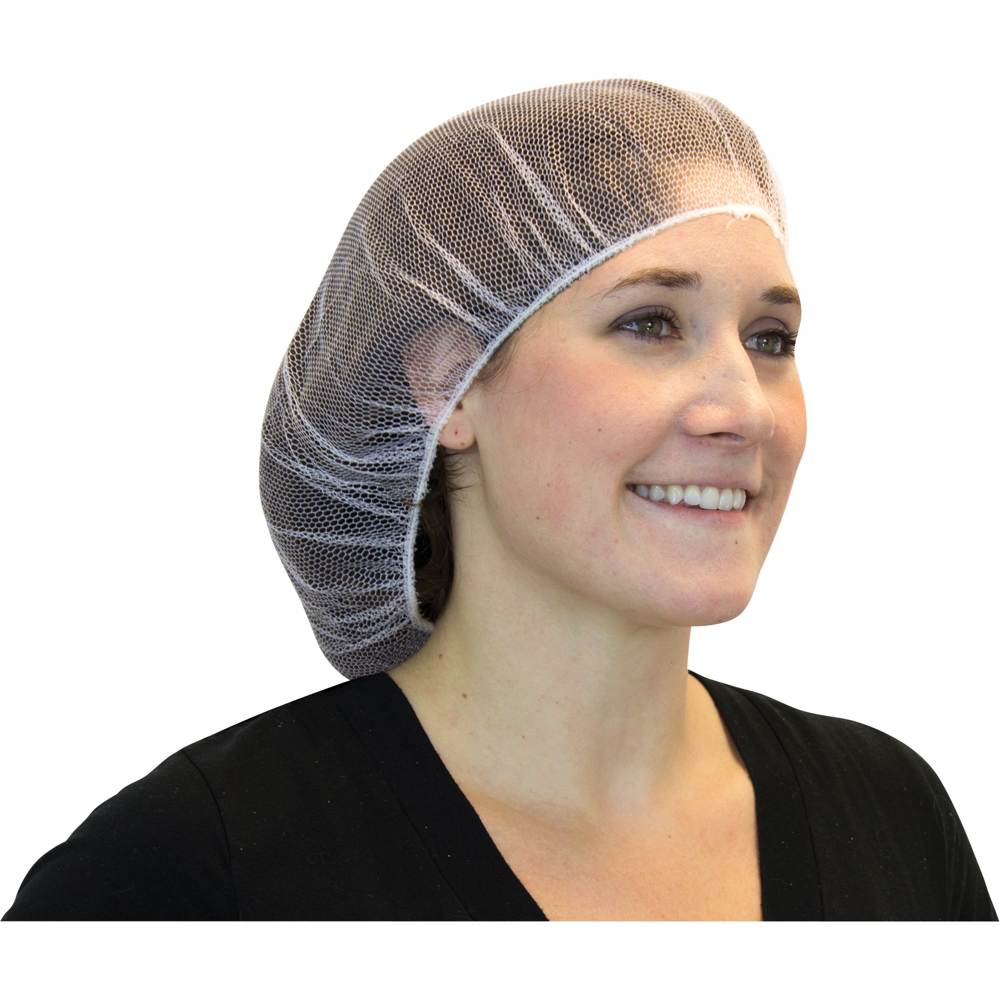  Heavyweight Hairnets, Polyester, 27", White