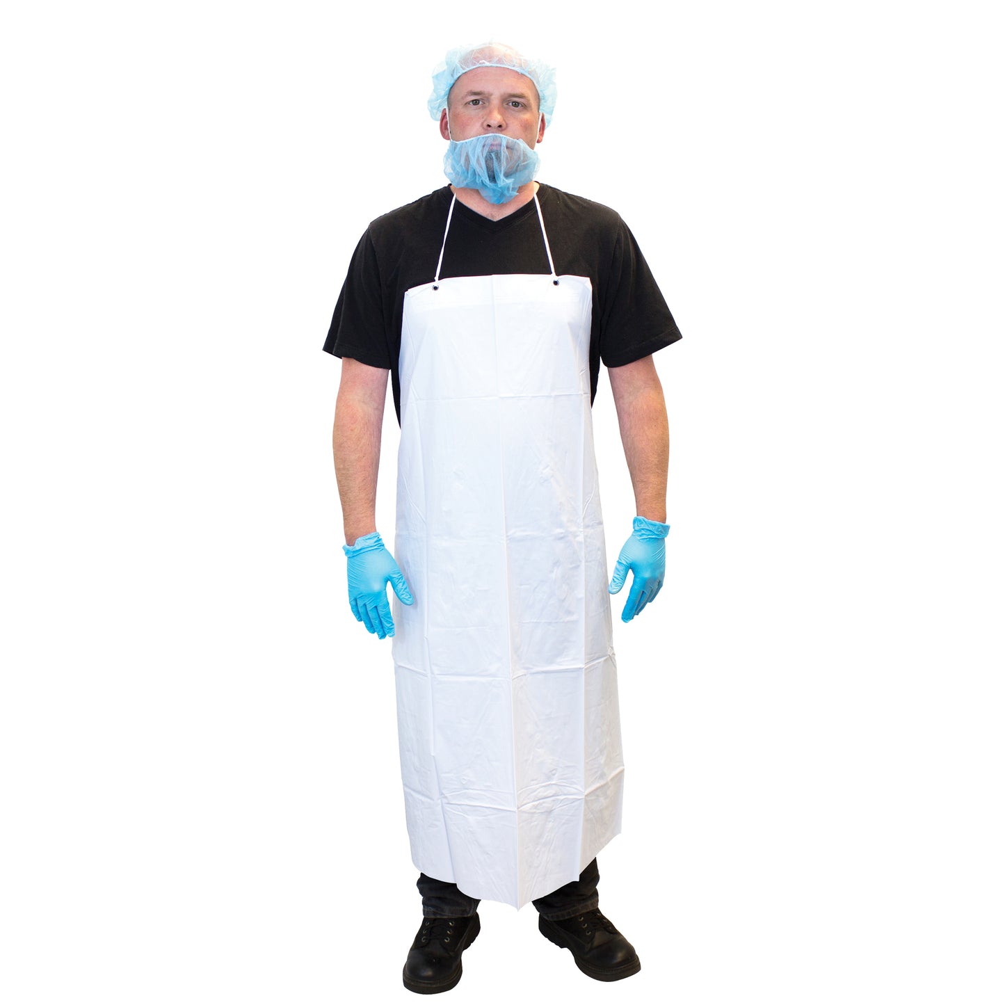  Vinyl Aprons, Vinyl, White, 35" W x 45" L