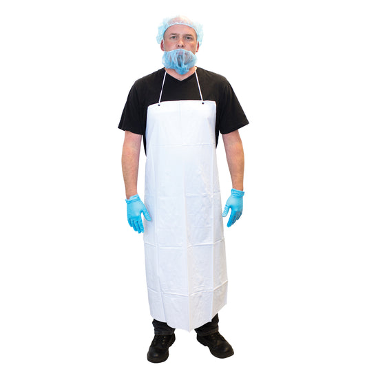  Vinyl Aprons, Vinyl, White, 35" W x 45" L