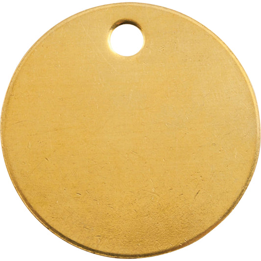 C.H. Hanson Blank Tags, Brass, 1.375" dia