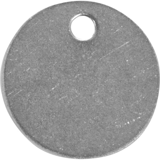 C.H. Hanson Blank Tags, Stainless Steel, 1.25" dia