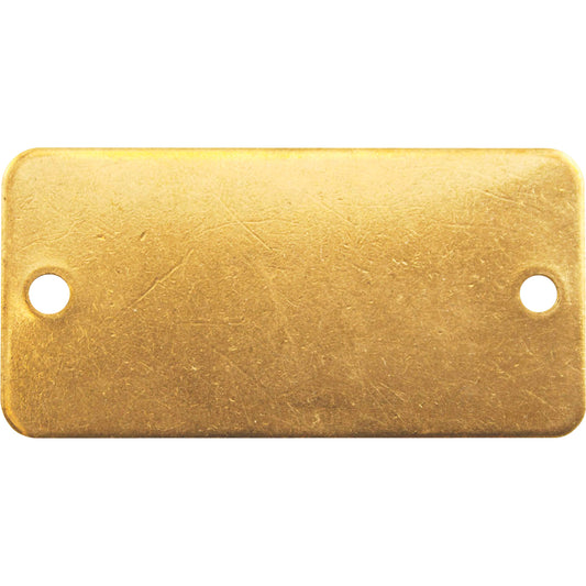 C.H. Hanson Blank Tags, Brass, 2" W x 1" H