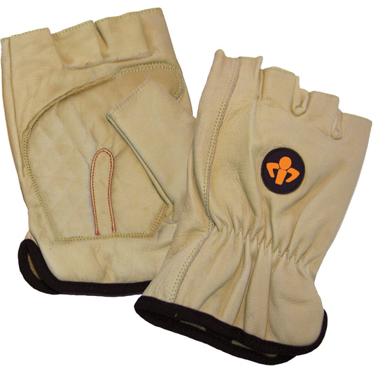 Impacto Carpal Tunnel Impact Gloves, Small, Grain Leather Palm, Elastic Cuff