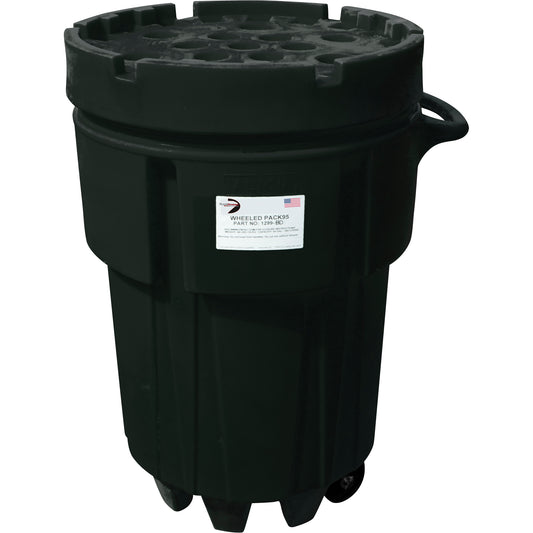 Black Diamond Wheeled Poly-Spillpaks, 95 US gal., Mobile