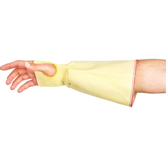 Superior Glove Works Ltd. Woven Protective Sleeves With Thumbhole, Kevlar®, 7", ANSI/ISEA 105 Level 2, Yellow