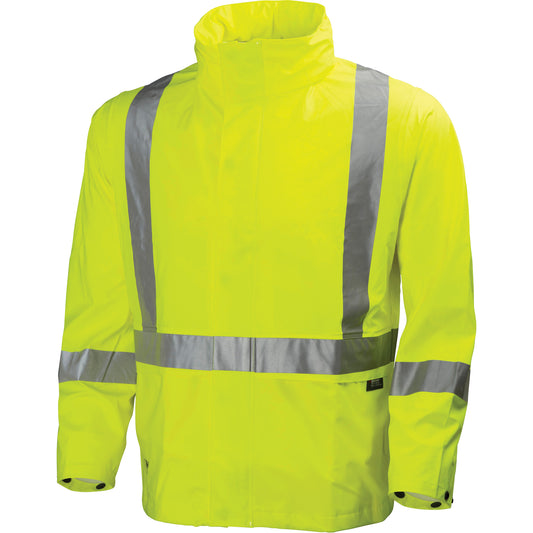 Helly Hansen Narvik Rainwear - Jacket, Polyester, High Visibility Lime-Yellow, Medium