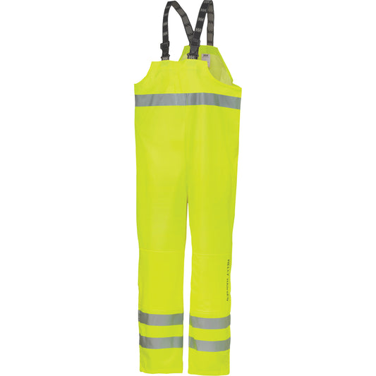 Helly Hansen Narvik Rainwear - Bib pants, Polyester, 3X-Large, High Visibility Lime-Yellow