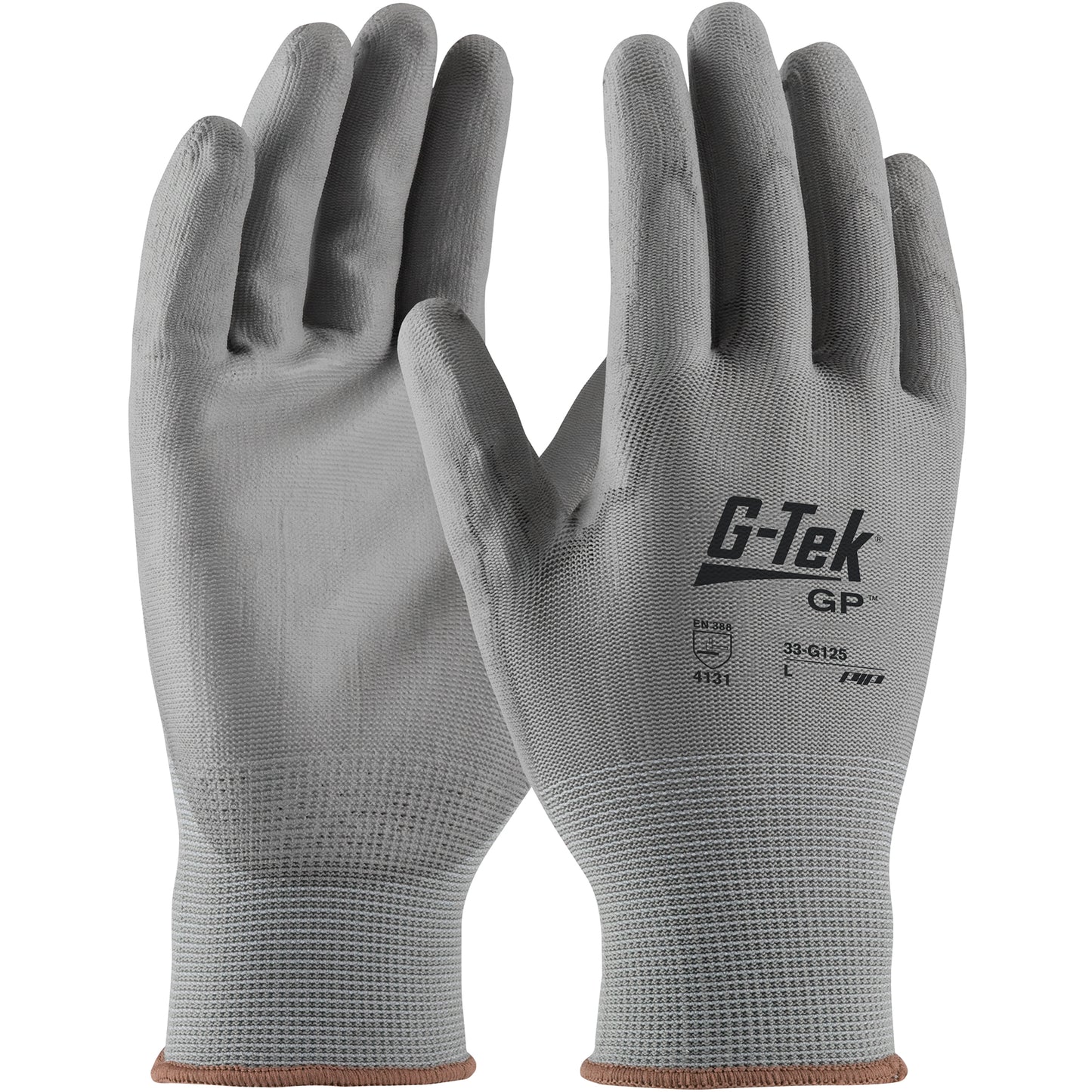 Protective Industrial Products G-Tek 33G-165 Coated Gloves, 9/Large, Polyurethane Coating, 13 Gauge, Nylon Shell