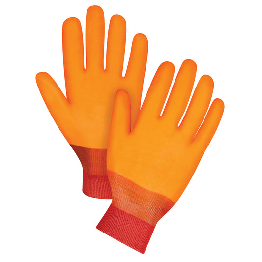 Zenith Safety Products Winter Lined Gloves, Size Large/9, 12" L, PVC, Foam Fleece Inner Lining, Winter Weight
