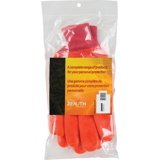 Zenith Safety Products Winter-Lined Gloves, Size 9, 12" L, PVC, Foam Fleece Inner Lining, Heavy Weight