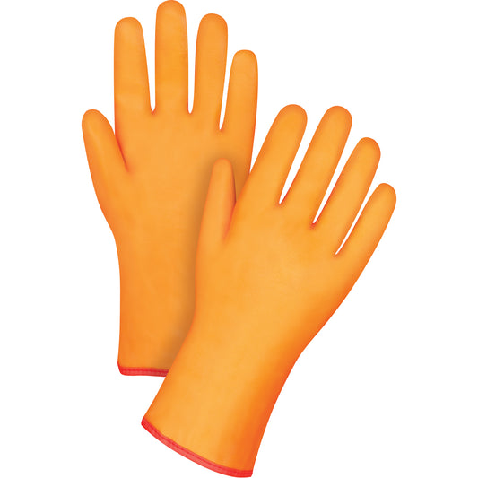 Zenith Safety Products Winter-Lined Chemical-Resistant Gloves, Size Large/9, 12" L, PVC, Foam Fleece Inner Lining, Winter Weight