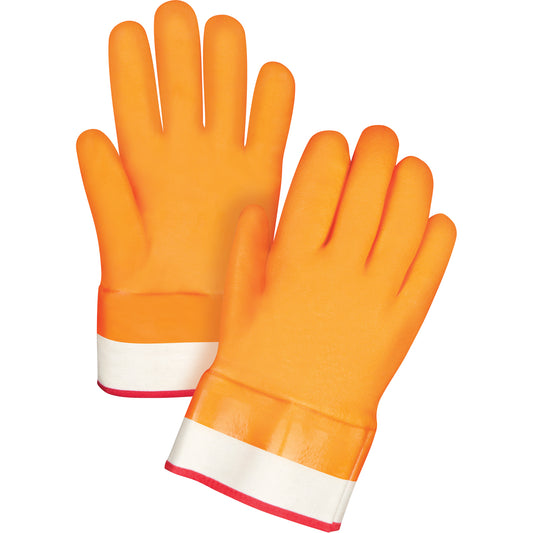 Zenith Safety Products Winter-Lined Chemical-Resistant Gloves, Size Large/9, 10" L, PVC, Foam Fleece Inner Lining, Winter Weight