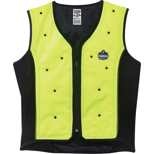 Ergodyne Chill-Its® 6685 Dry Evaporative Cooling Vests, 2X-Large, High Visibility Lime-Yellow