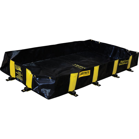 Justrite Rigid-Lock QuickBerm®, 175 US gal. Capacity, 4' W x 6' L x 12" H, Stake Wall