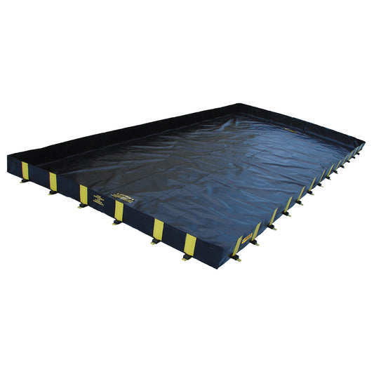 Justrite Rigid-Lock QuickBerm®, 1795 gal. Capacity, 12' W x 20' L x 12" H, Stake Wall