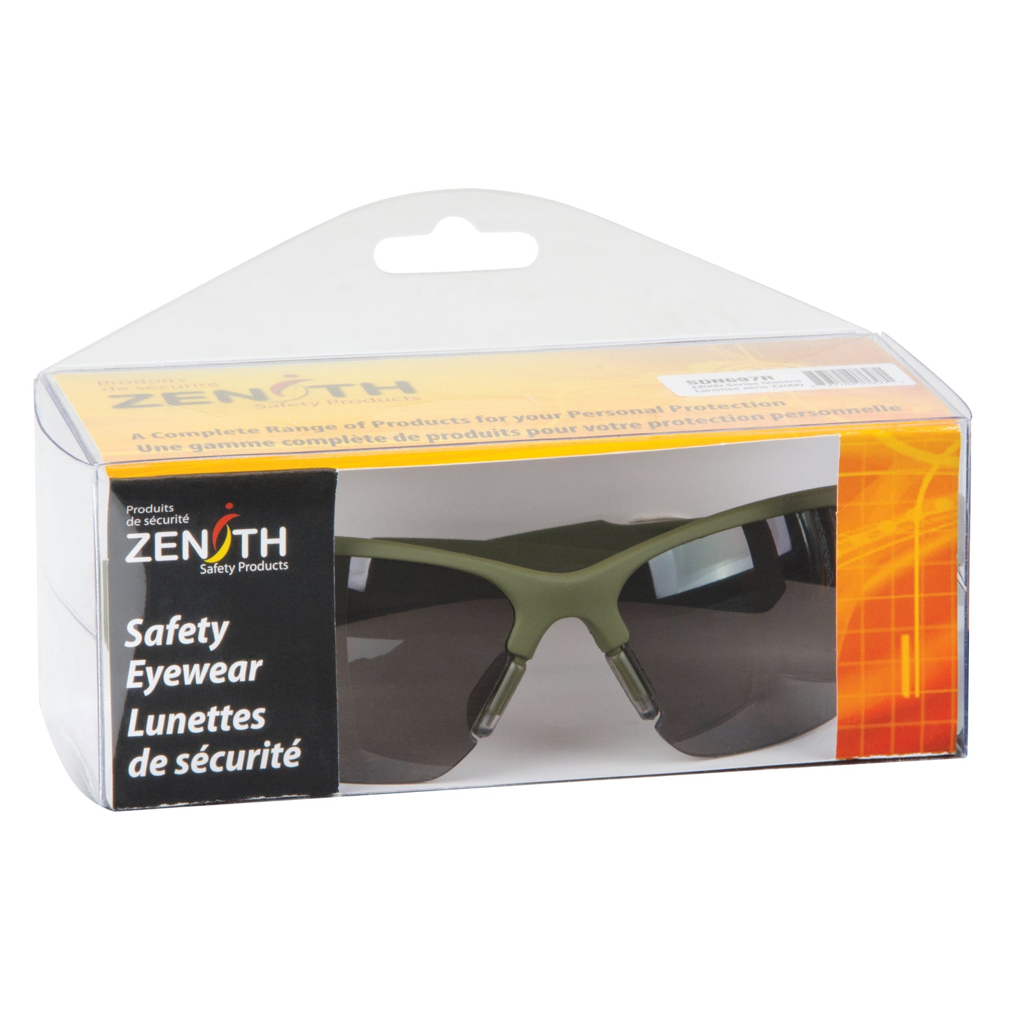 Zenith Safety Products Z2000 Series Safety Glasses, Grey/Smoke Lens, Anti-Scratch, Meets/Exceeds CSA Z94.3