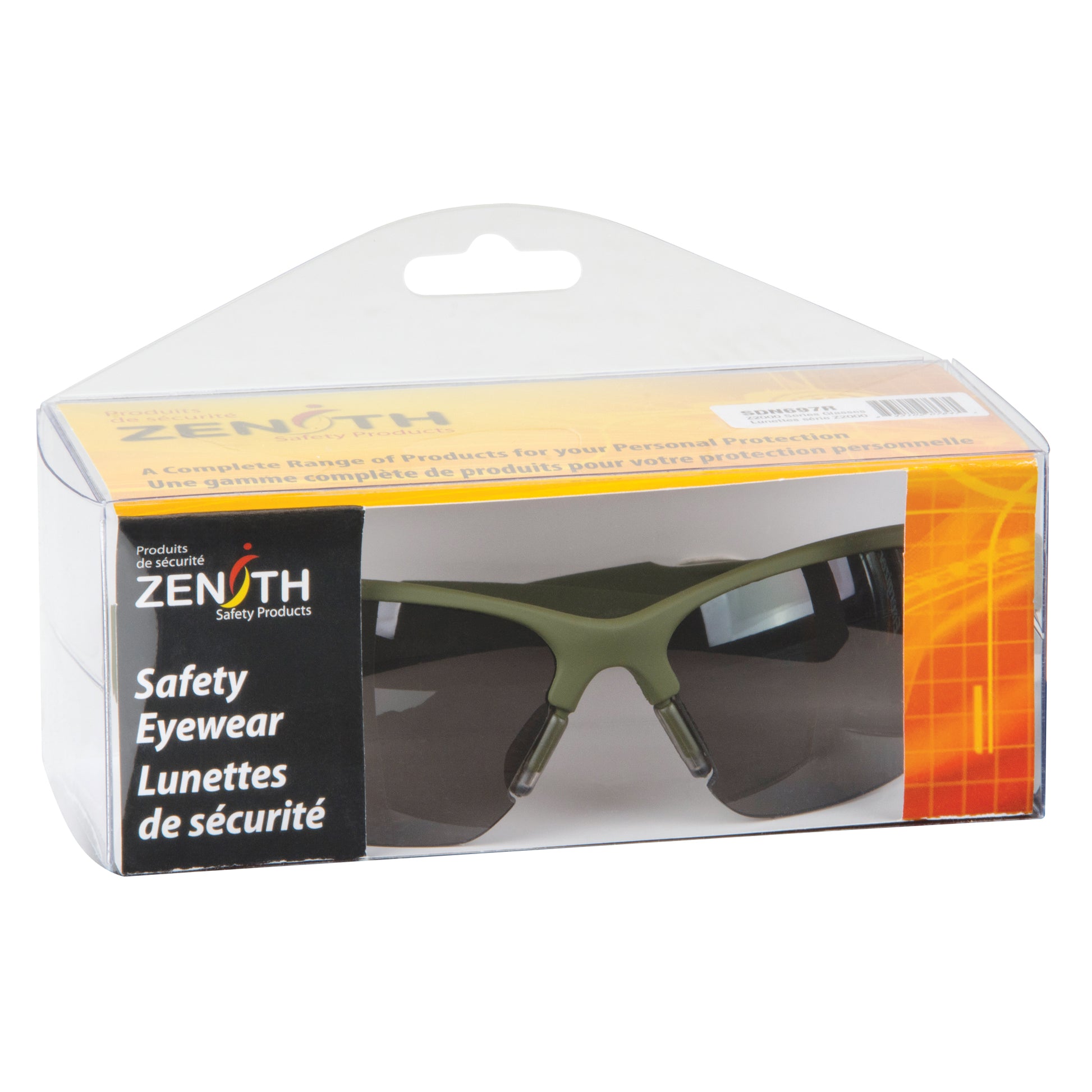 Zenith Safety Products Z2000 Series Safety Glasses, Grey/Smoke Lens, Anti-Scratch, Meets/Exceeds CSA Z94.3