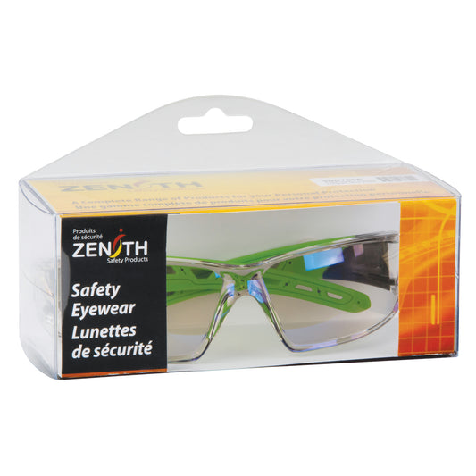 Zenith Safety Products Z2500 Series Safety Glasses, Indoor/Outdoor Mirror Lens, Anti-Scratch, ANSI Z87+/Meets/Exceeds CSA Z94.3