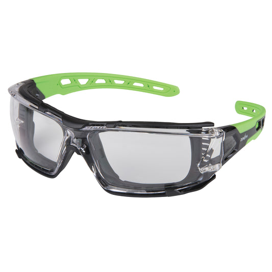 Zenith Safety Products Z2500 Series Safety Glasses with Foam Gasket, Clear Lens, Anti-Fog, ANSI Z87+/Meets/Exceeds CSA Z94.3