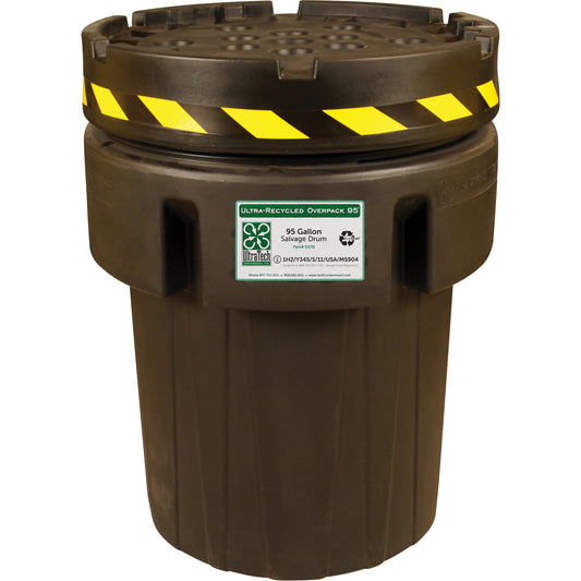 Ultratech Ultra-Recycled Overpack® Salvage Drum, 95 gal., Stationary