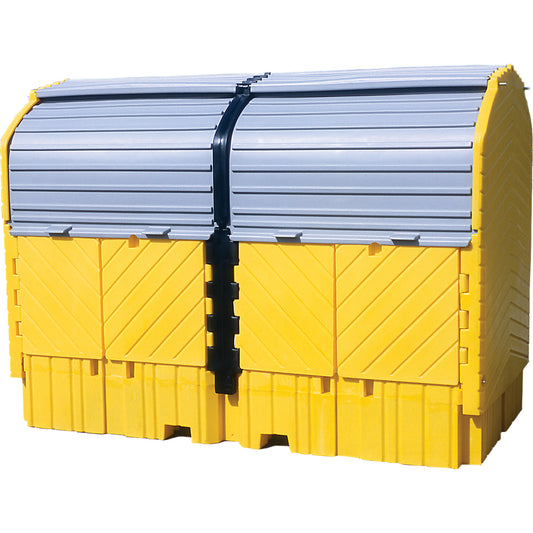 Ultratech Ultra-Twin IBC Hard Top With Drain, 128" L x 67" W x 96" H, 8000 lbs. Load Capacity