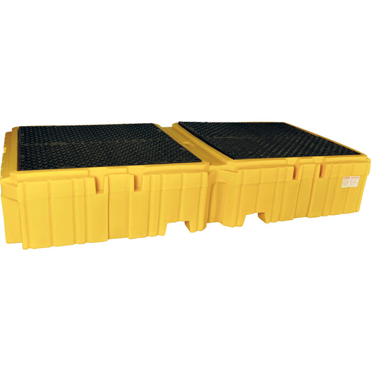 Ultratech Ultra-Twin IBC Spill Pallet® without Drain, 535 US gal. Spill Capacity, 124.5" x 61.625" x 22"