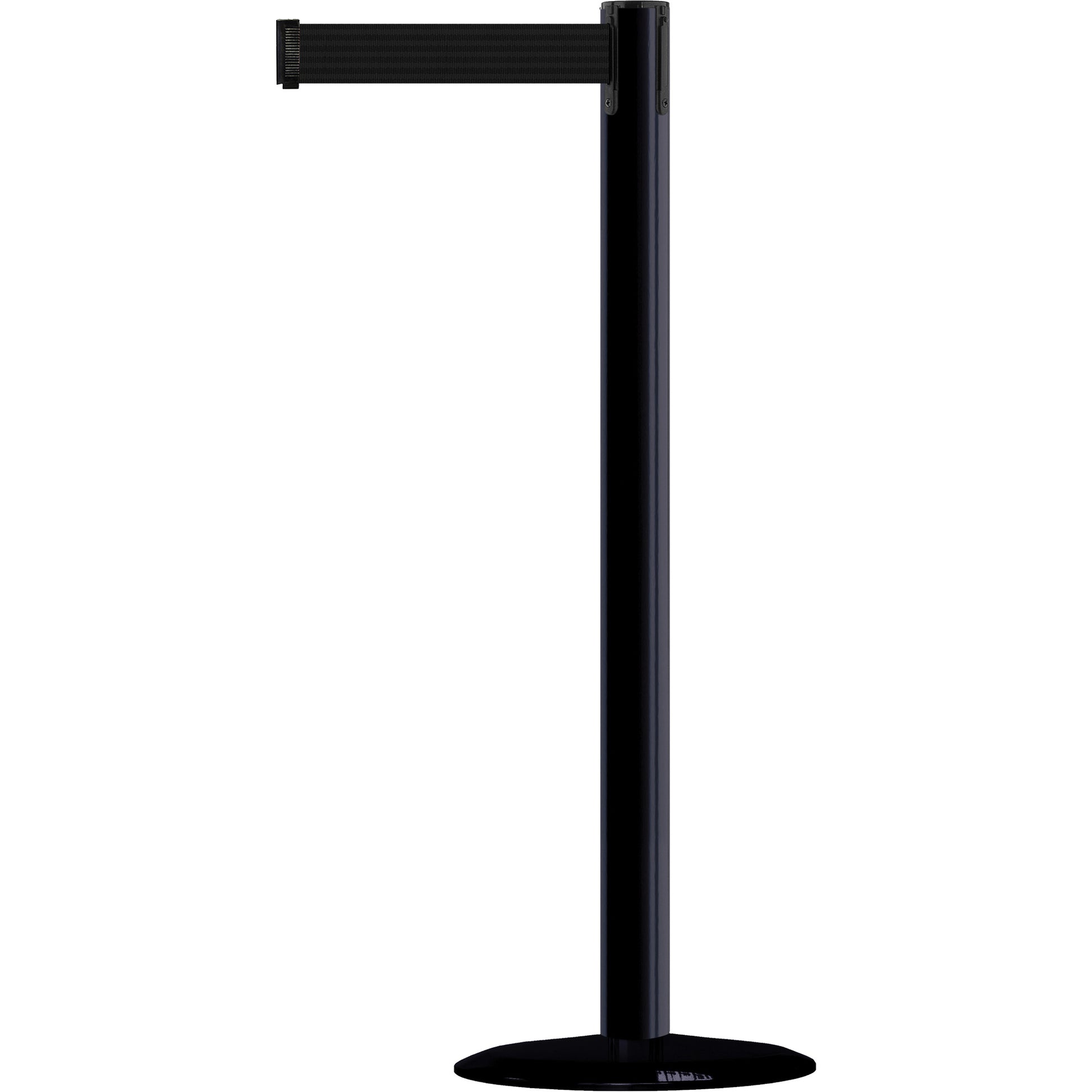 Tensator Marine Post, Steel, 38" H, Black Tape, 13' Tape Length