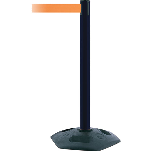 Tensator Single Line Heavy Duty Post, Plastic, 38" H, Orange Tape, 13' Tape Length