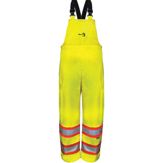 Viking Hi-Vis FR/PU Safety Rain Bib Pants, 4X-Large