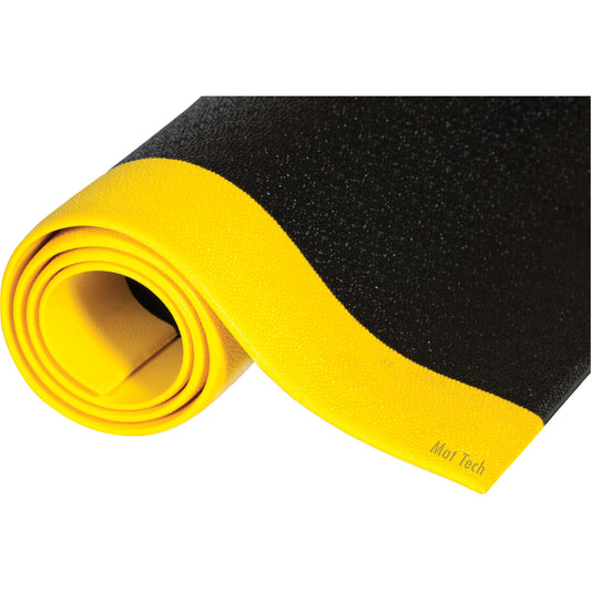 Mat Tech Comfort-King™ Mats, Smooth, 2' x 3' x 3/8", Black/Yellow, Sponge