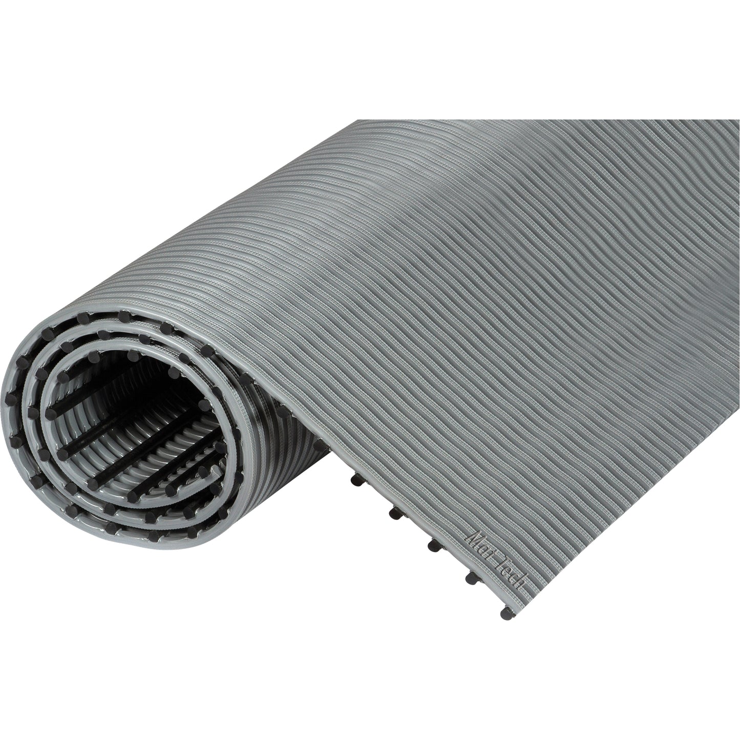 Mat Tech Sheer-Grip™ Mats, Slotted, 3' x 40' x 1/2", Grey, PVC