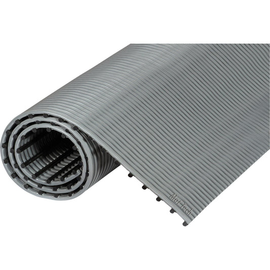 Mat Tech Sheer-Grip™ Mats, Slotted, 3' x 40' x 1/2", Grey, PVC