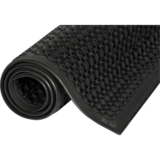Mat Tech Safewalk™ Light Mats, Honeycomb, 3' x 14-3/5' x 1/2", Black, Rubber