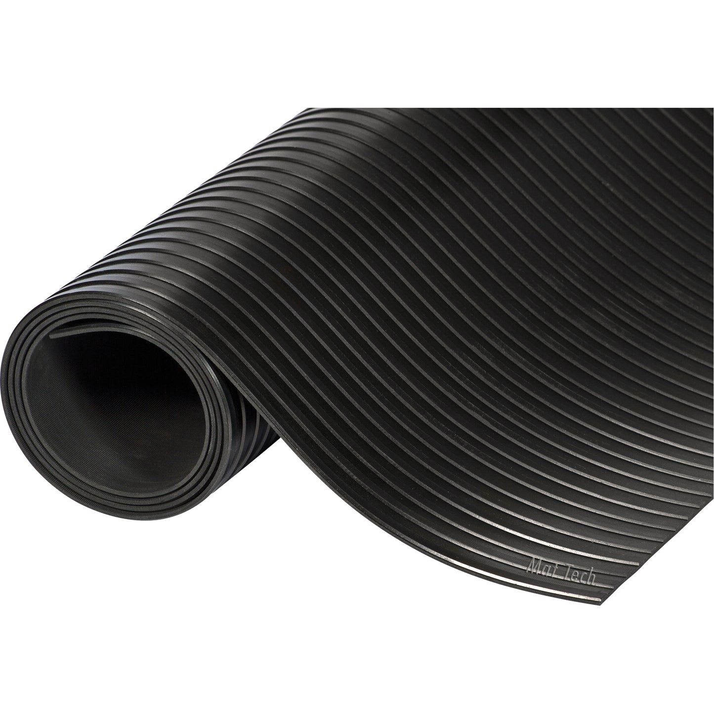 Mat Tech Wide Rib Mats, Runner, 4' x 6' x 1/8", Black