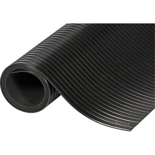 Mat Tech Wide Rib Mats, Runner, 3' x 12' x 1/8", Black
