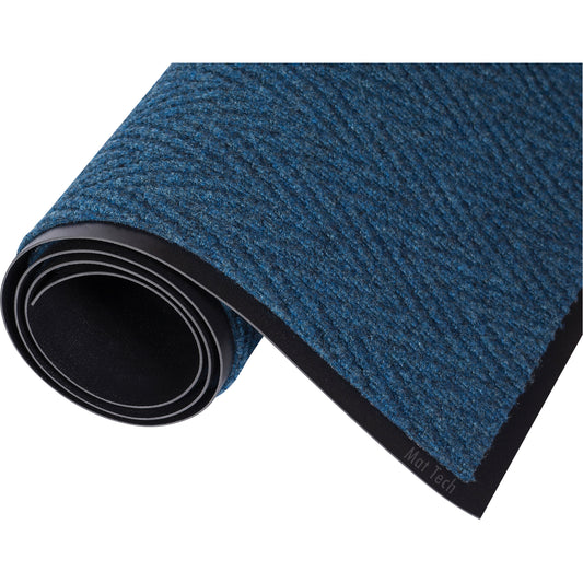 Mat Tech Chevron™ Matting, Wiper/Scraper, 6' x 60' x 5/16", Steel Blue