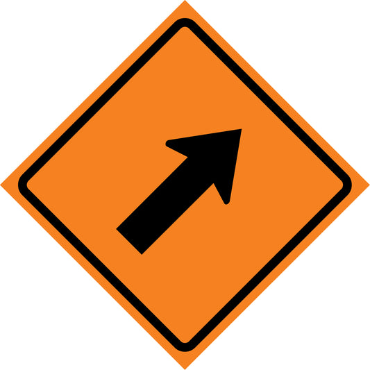 CCI Canada Right Diagonal Arrow Roll-Up Traffic Sign, 36" x 36", Vinyl, Pictogram